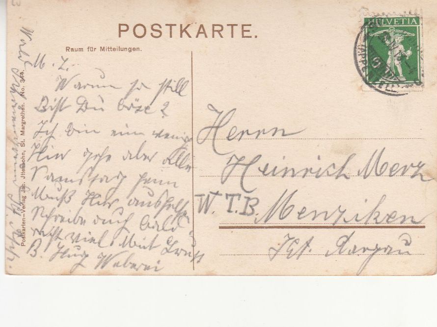 Cartoline postali: Wald Schönengrund 1913 – Usato da Bürglen TG venduto da StampGraf 1
