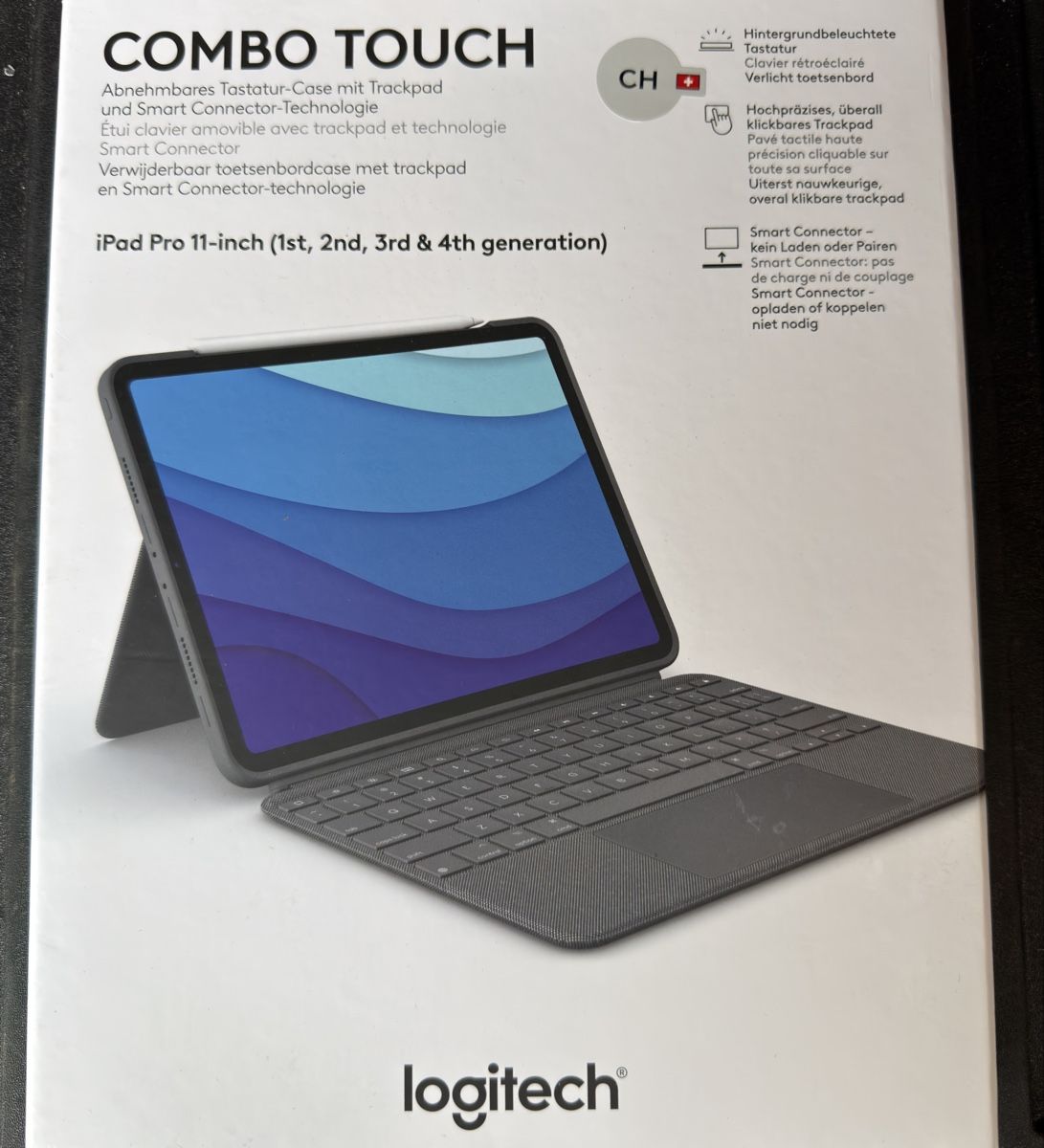Covers & Borse: Logitech Combo Touch iPad Pro 11 Hülle mit Tastatur – Nuovo e nell'imballaggio originale da Neuenkirch venduto da Studi_Kobra