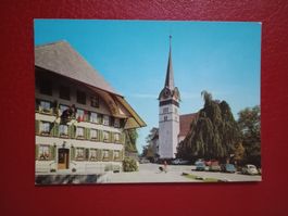 Langnau im Emmental Hotel Bären Prot. Kirche alte Autos