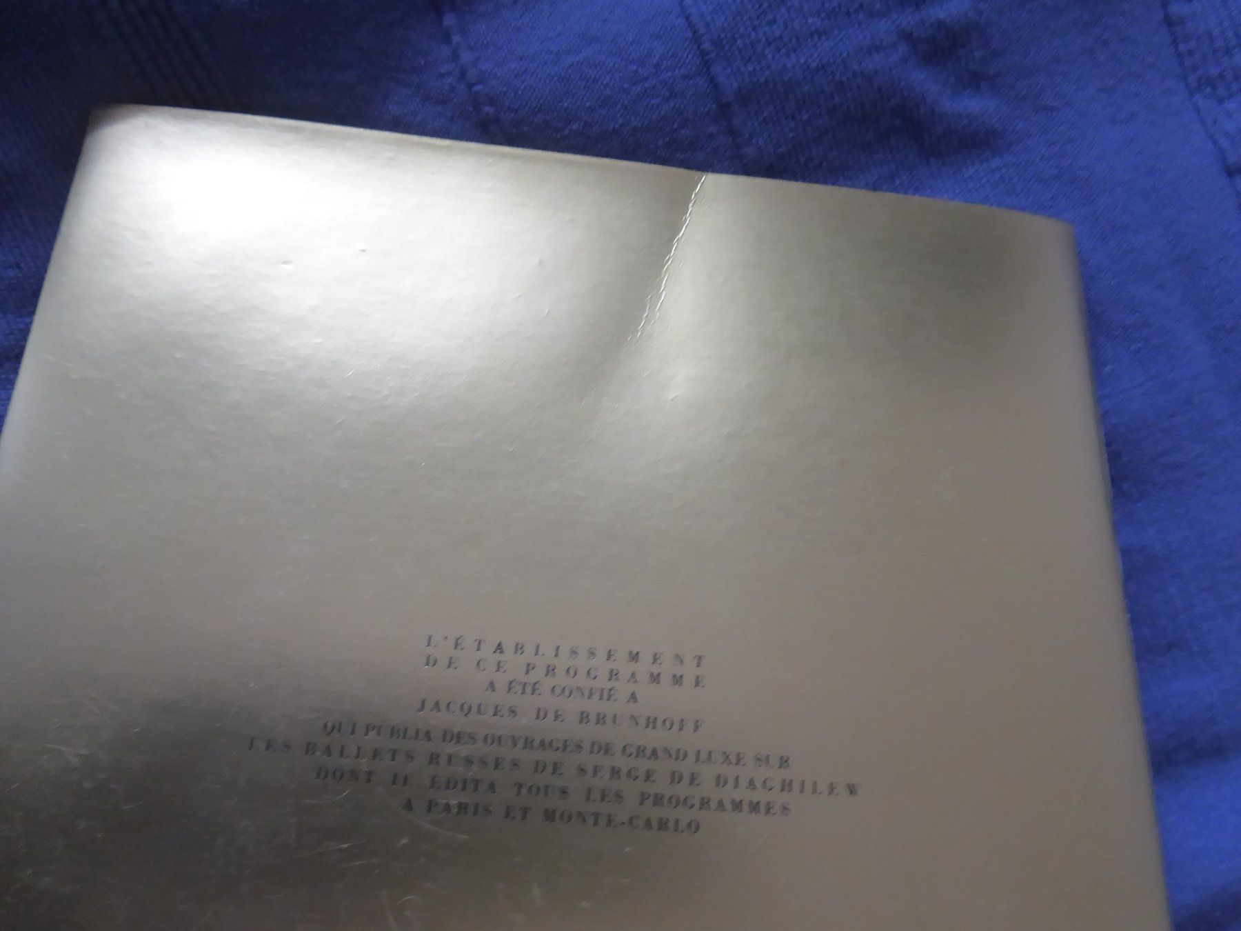 Libri: PROGRAMME BALLETS RUSSES GALA VASLAV NIJINSKY  LIFAR 1939 – Usato da Lausanne venduto da CollectorCH 6