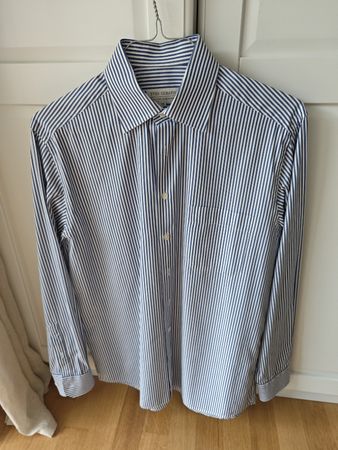 Yves Gerard Hemd 39 blau gestreift
