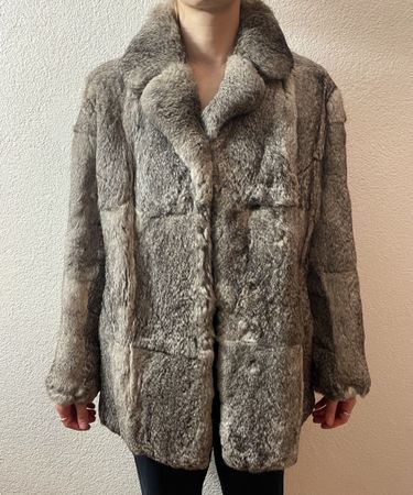 Echtfell Pelzmantel Kaninchen Vintage