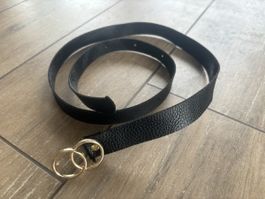 Elegant Black Belt with Gold Buckle_new