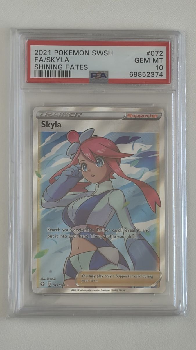 Pokémon Carte collezionabili: PSA 10 POKEMON SWORD & SHIELD FULL ART SKYLA 072/072 – Nuovo e nell'imballaggio originale da Morges venduto da Korbinn