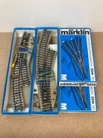 5 Stück Märklin H0 M-Gleis Weichen 2 x 5214 und 3 x 5140