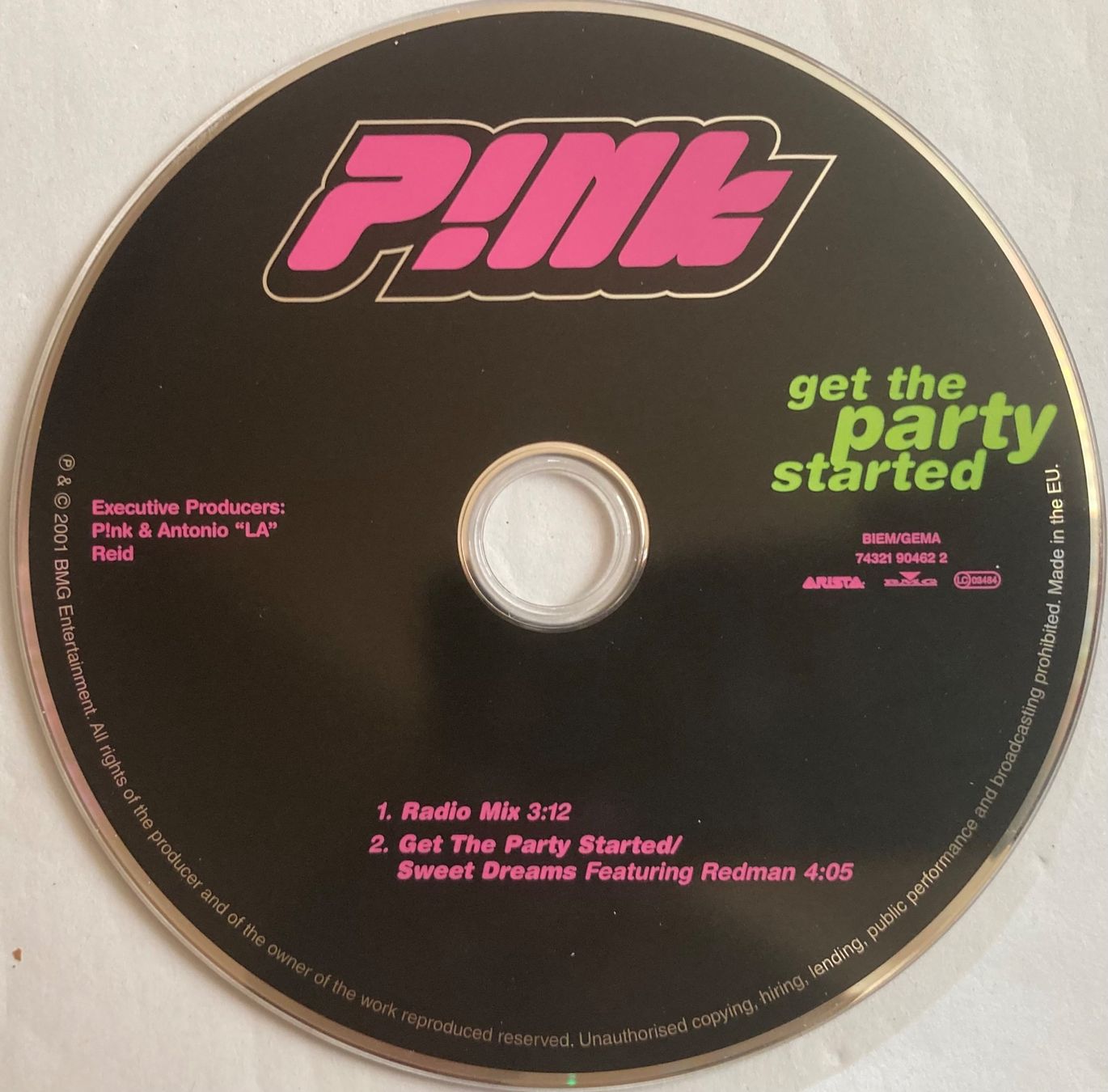 CD: P!NK - GET THE PARTY STARTED – Usato da Poliez-Pittet venduto da Newtown-Records 2