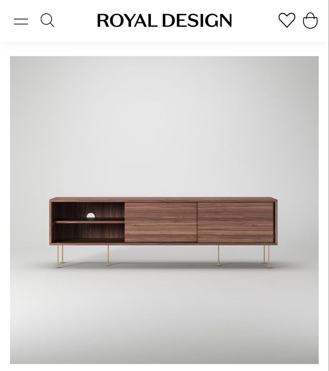 Mobili TV: Sideboard mit Beinen 180 cm, Walnussfarben / Messing – Nuovo (secondo la descrizione) da Zürich venduto da mar_bfx9 3