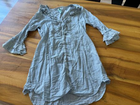 NILE Damen Tunika / Blusenkleid gestreift Gr. M Rüschen
