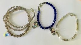 3 Armketten Glitzer Neu