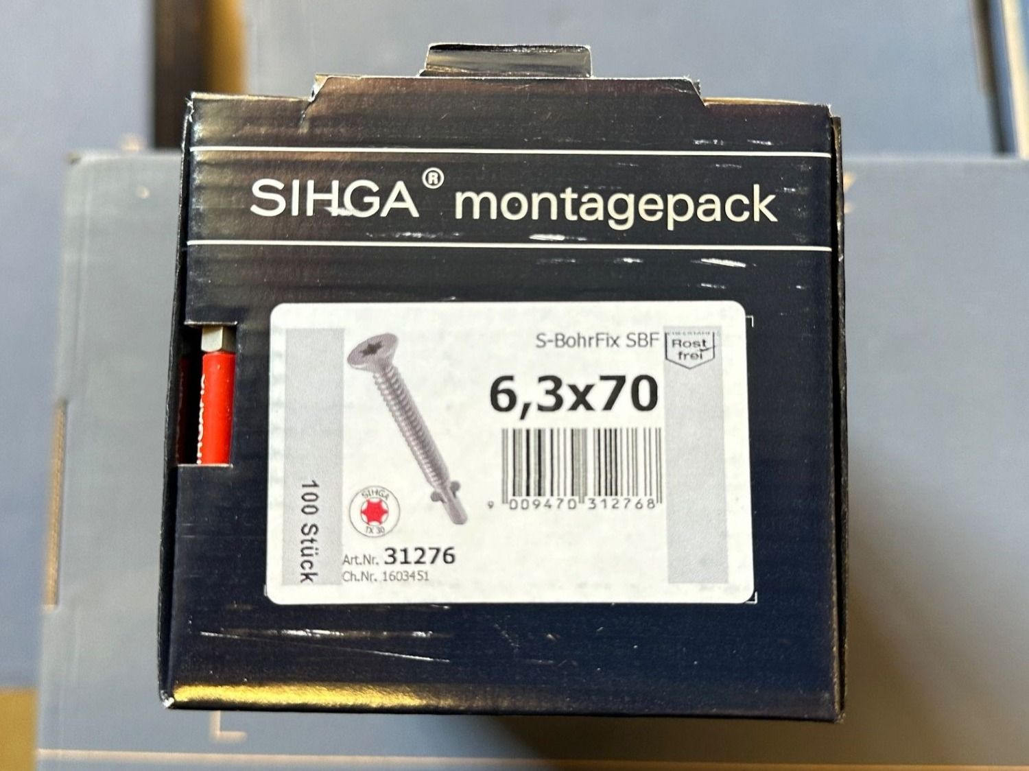 100 Stk. SIHGA S-BohrFix SBF 6,3 x 70mm Edelstahl rostfrei (Neu und ...
