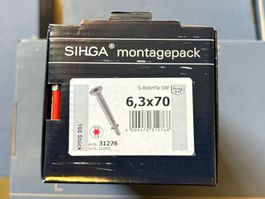 100 Stk. SIHGA S-BohrFix SBF 6,3 x 70mm Edelstahl rostfrei