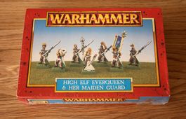 Warhammer - High Elf Everqueen and Her Maiden Guard