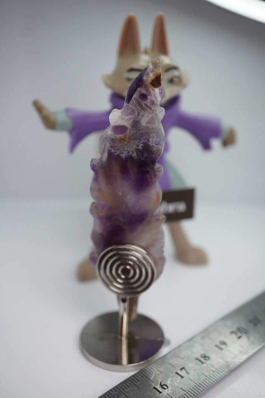 Minerali & Pietre curative: Feder   aus  Chevron Amethyst      10 cm – Nuovo e nell'imballaggio originale da Eschenbach SG venduto da topstone 6