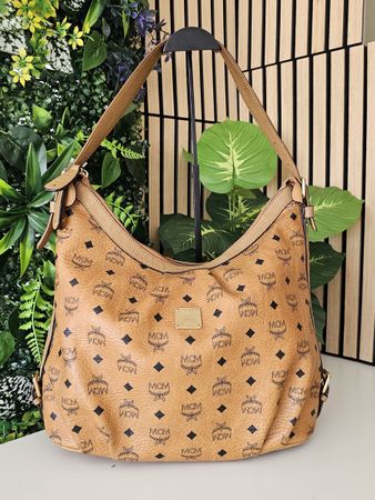 MCM Handtasche braun Monogramm Leder guter Zustand