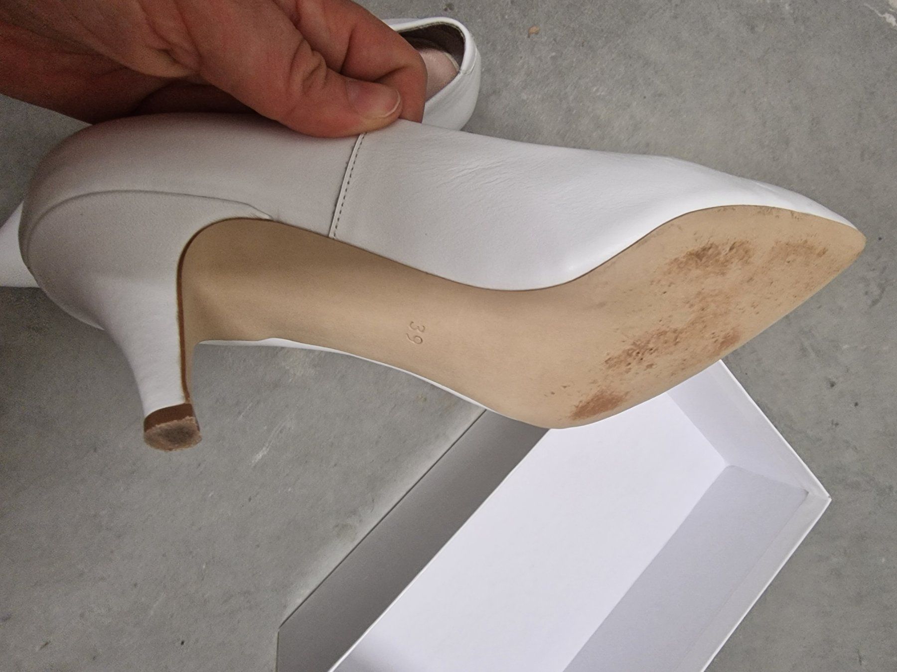 Scarpe da donna: Weiss Leder pumps Hochzeit Gr.39 – Usato da Münsingen venduto da InnaN 4