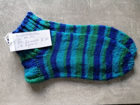 Kurzrohrsocken handgestrickt, Grösse: 44/45