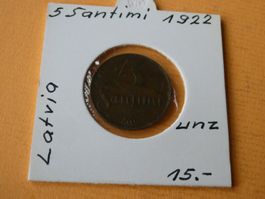 Lettland 1922, 5 Santini  unz