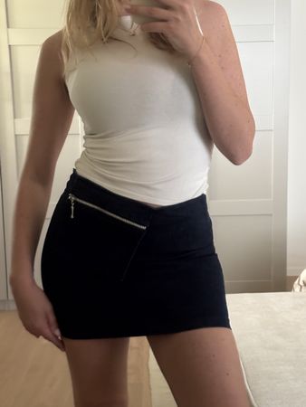 Jeans Jupe mit Detail
