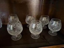 Kristallglas 6 Cognac Gläser