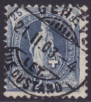 SBK-Nr. 73E Vollstempel GENEVE LET. RUE DU STAND