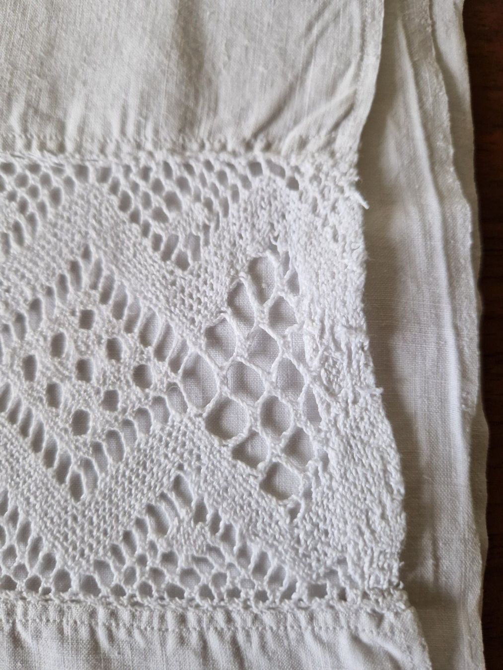 Linge de lit: Leinen Leintuch mit Spitze 220x166cm – D'occasion à Bern par Antikbatik 8
