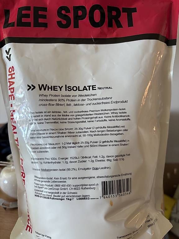 Cibi & Specialità: Reste Lee Sport Whey Isolate – Usato da Zollikofen venduto da mar_ttt5 1