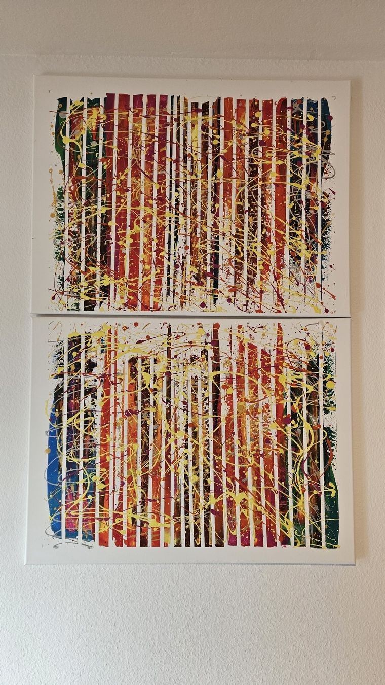 Dipinti: Tableaux d'art moderne, ensemble de deux pièces, neuf. – Nuovo (secondo la descrizione) da Le Locle venduto da fab_c9hh