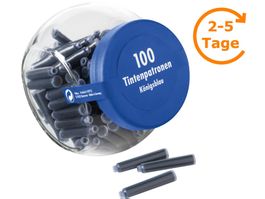 Tintenpatronen im Glas, 100x, königsblau
