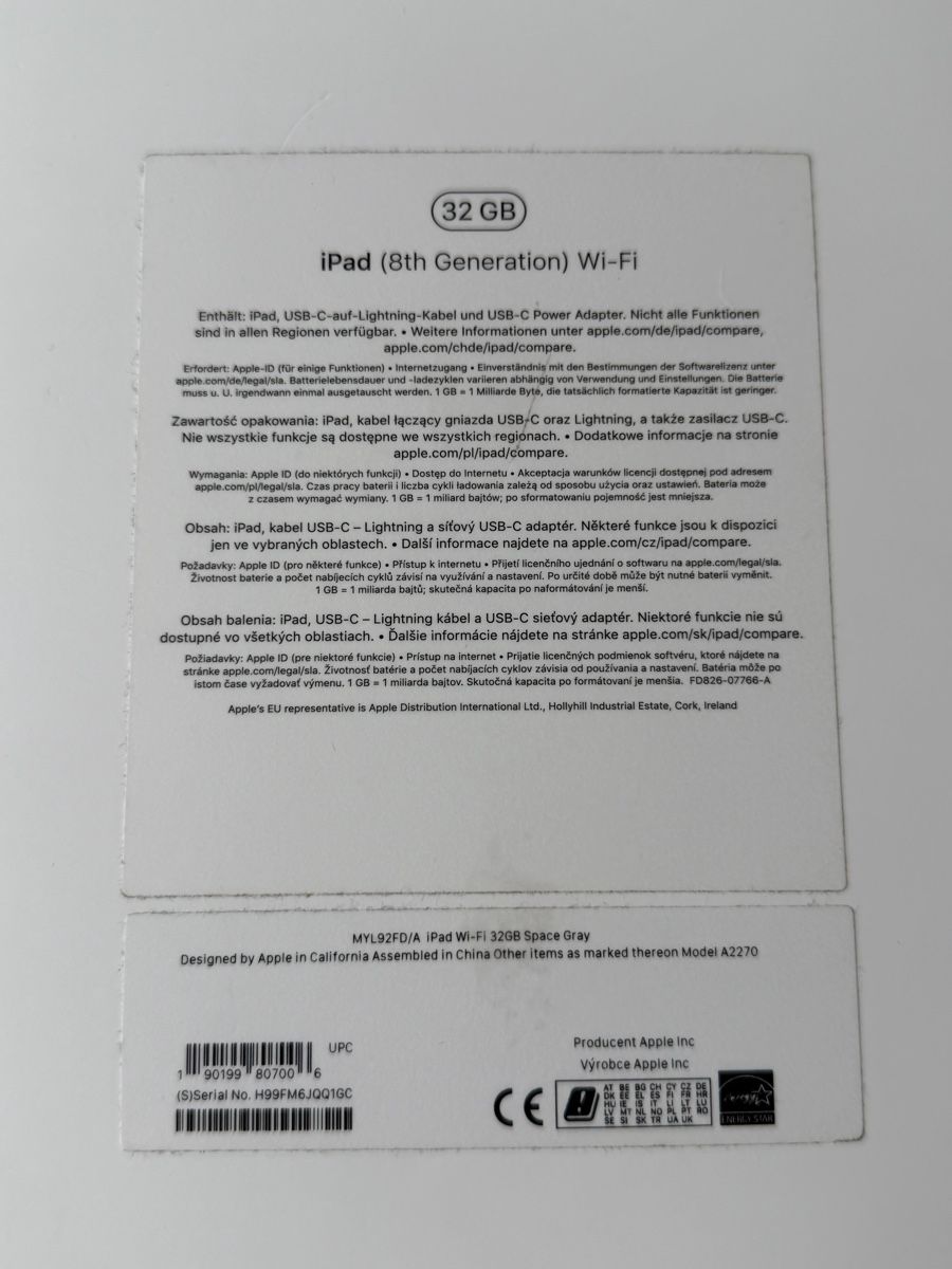 Apple Tablettes PC: Apple Ipad 8th Generation unbenutzt im Karton – Neuf (Voir description) à Bubikon par Mtr1608 3