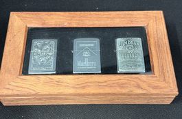 ZIPPO SAMMLER SET 3-FEUERZEUGE IN HOLZBOX