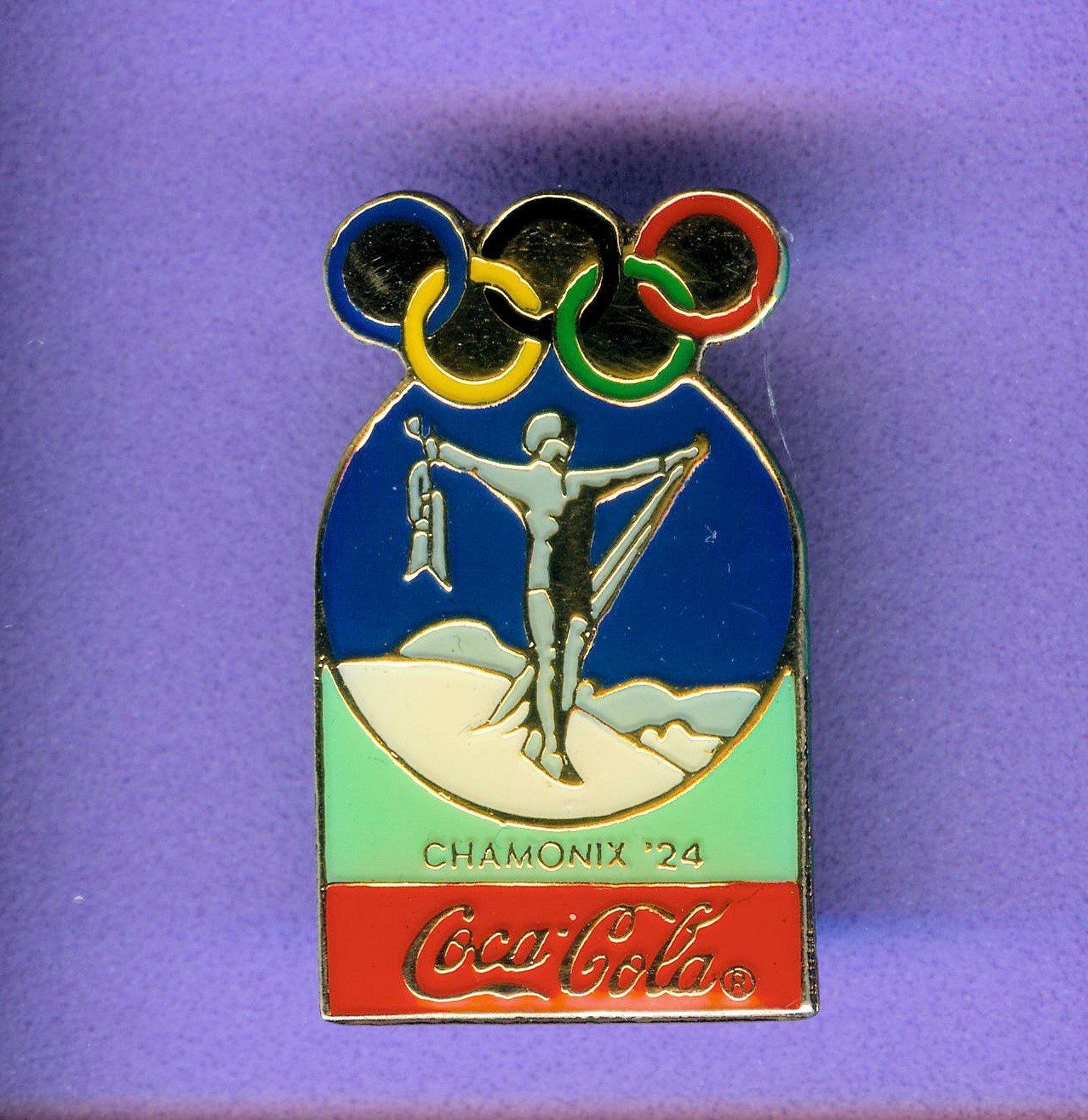 Coca-Cola Placchette & Badge: Cola  Winter-Olympiade  CHAMONIX 1924 – Usato da Winterthur venduto da Sammleroase