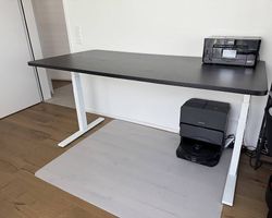 Stehpult elektrisch PREMIUM schwarz/weiss 180 x 90 cm