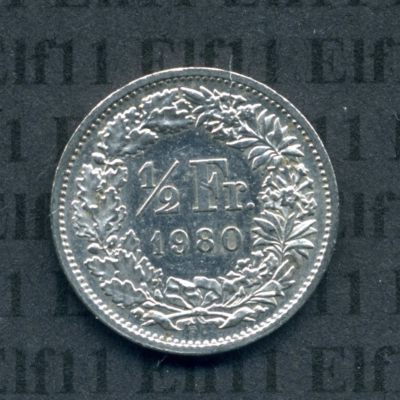 Alle Münzen: CHF___0.50 1980 vz 50 Rappen – Gebraucht aus Widnau von Elf11