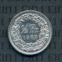 CHF___0.50 1980 vz 50 Rappen