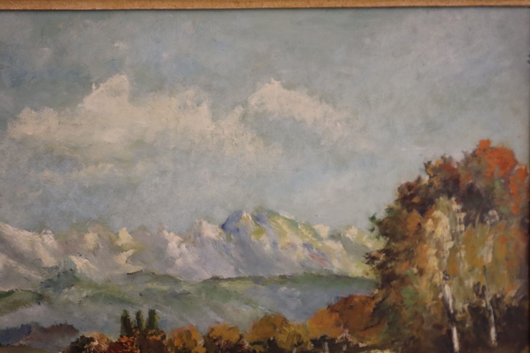 Dipinti: K. SCHMID - Schweizer Alpensee Landschaft 1949 Ölbild sign – Usato da Zürich venduto da KE-Sales 3