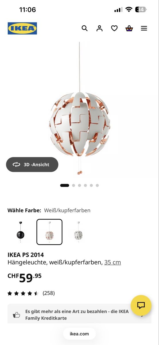 Ikea Kronleuchter & Deckenlampen: Lampe – Gebraucht aus Zuckenriet von Chiaretta1879