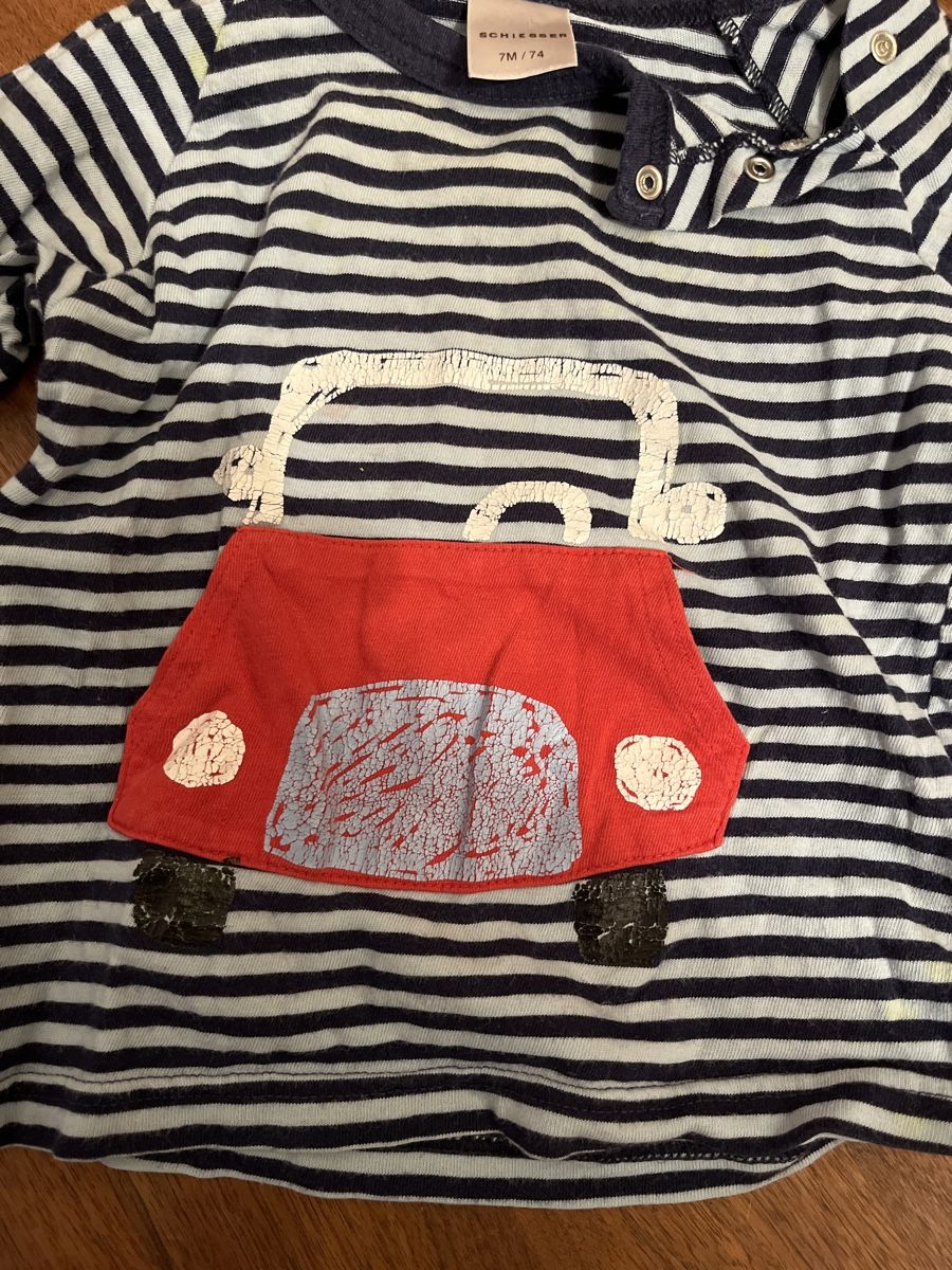 Maglioni & Felpe: Langarmshirt Jungen Gr. 74 gestreift Auto – Usato da Andelfingen venduto da estark 2