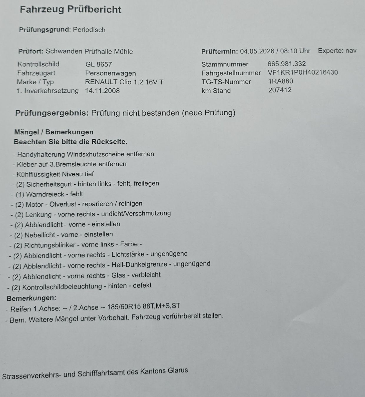 Renault Autos: Renault Clio mit Tech. Mängel ab 1.- – Gebraucht aus Zürich von kaiserstoren.ch 4