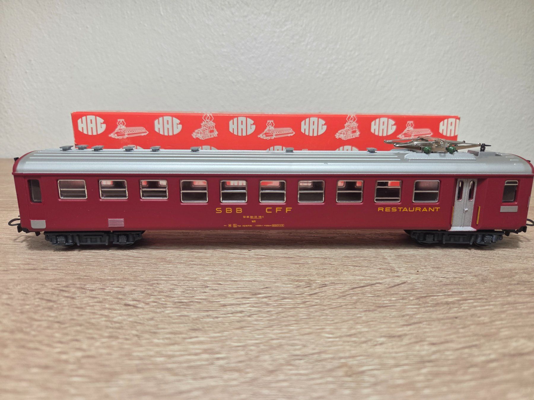 Hag Modellini di ferrovie: Hag 406 Speisewagen SBB H0 – Usato da St-Aubin-Sauges venduto da Lo_Go 1