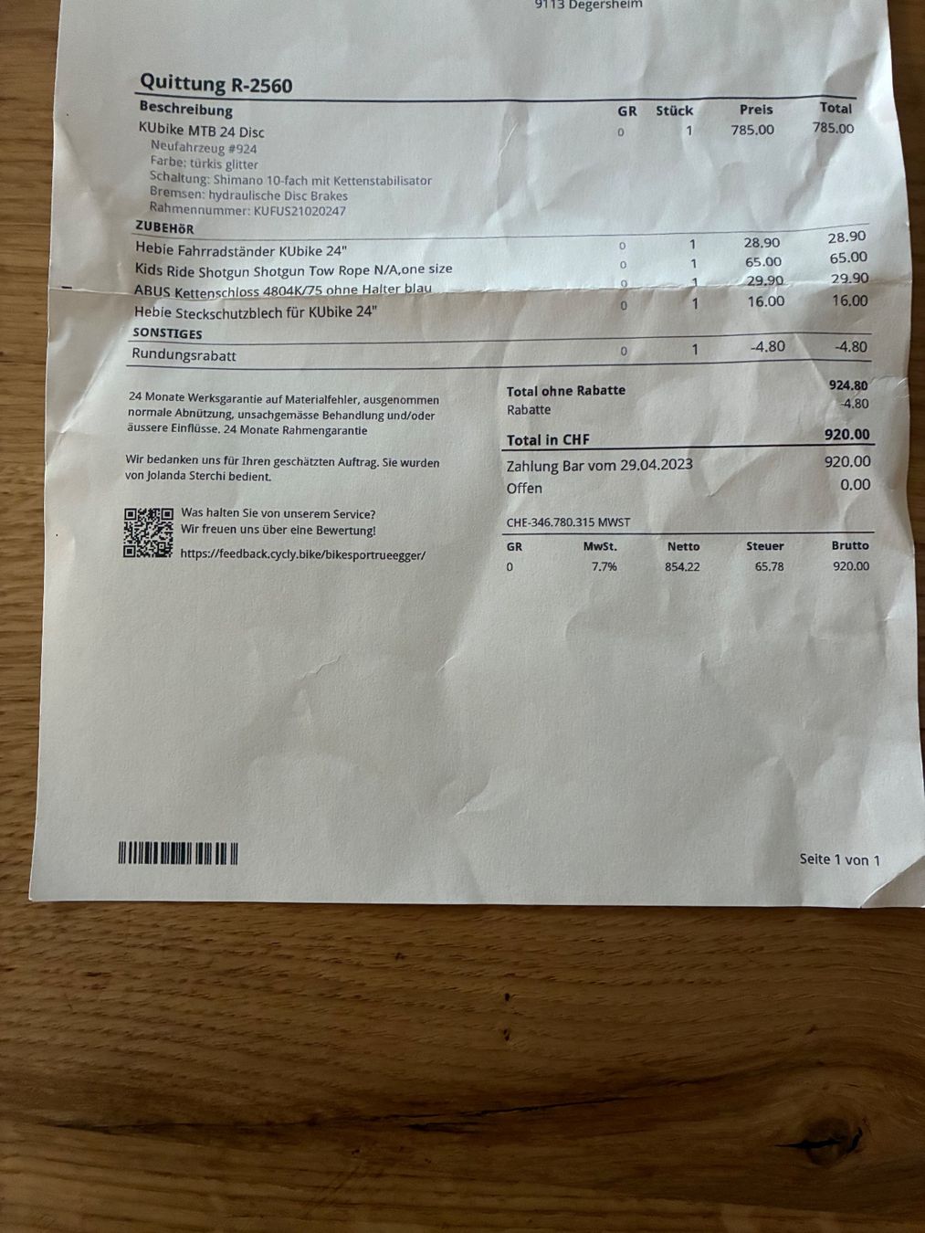 Biciclette: KuBike MTB 24 Disc – Usato da Degersheim venduto da sonic2073 4