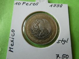 Mexiko 1998,  10 Pesos   stgl