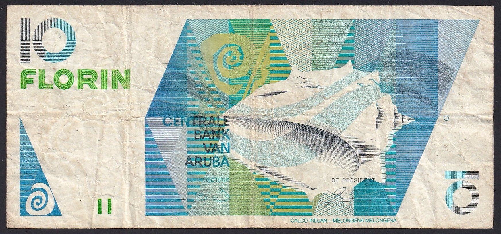 Billets de banque: Aruba 10 Florin 1990 – D'occasion à Brugg AG par banknoten_muesli