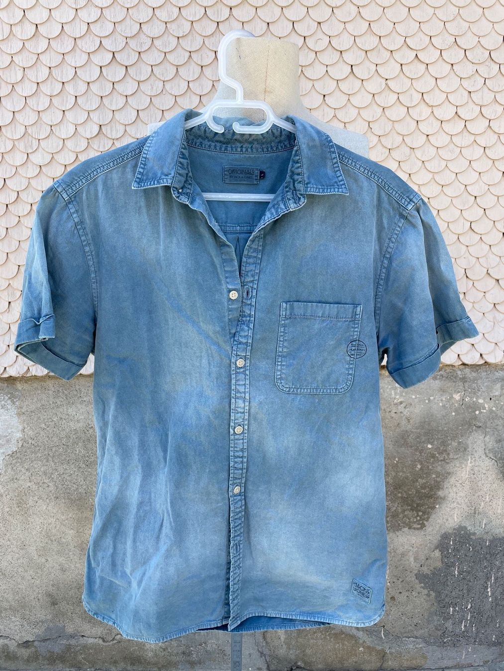 Camicie: JACK & JONES Kurzarm Hemd Used Look Gr. L – Usato da Frasnacht venduto da GracyStore