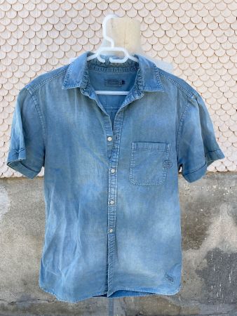 JACK & JONES Kurzarm Hemd Used Look Gr. L