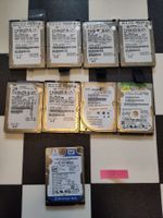 9x 160GB 2.5" SATA HDD – SMART geprüft – WD/Hitachi/Seagate