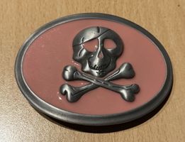 Lady Gürtelschnalle Totenkopf, pink - Cooler Hingucker!