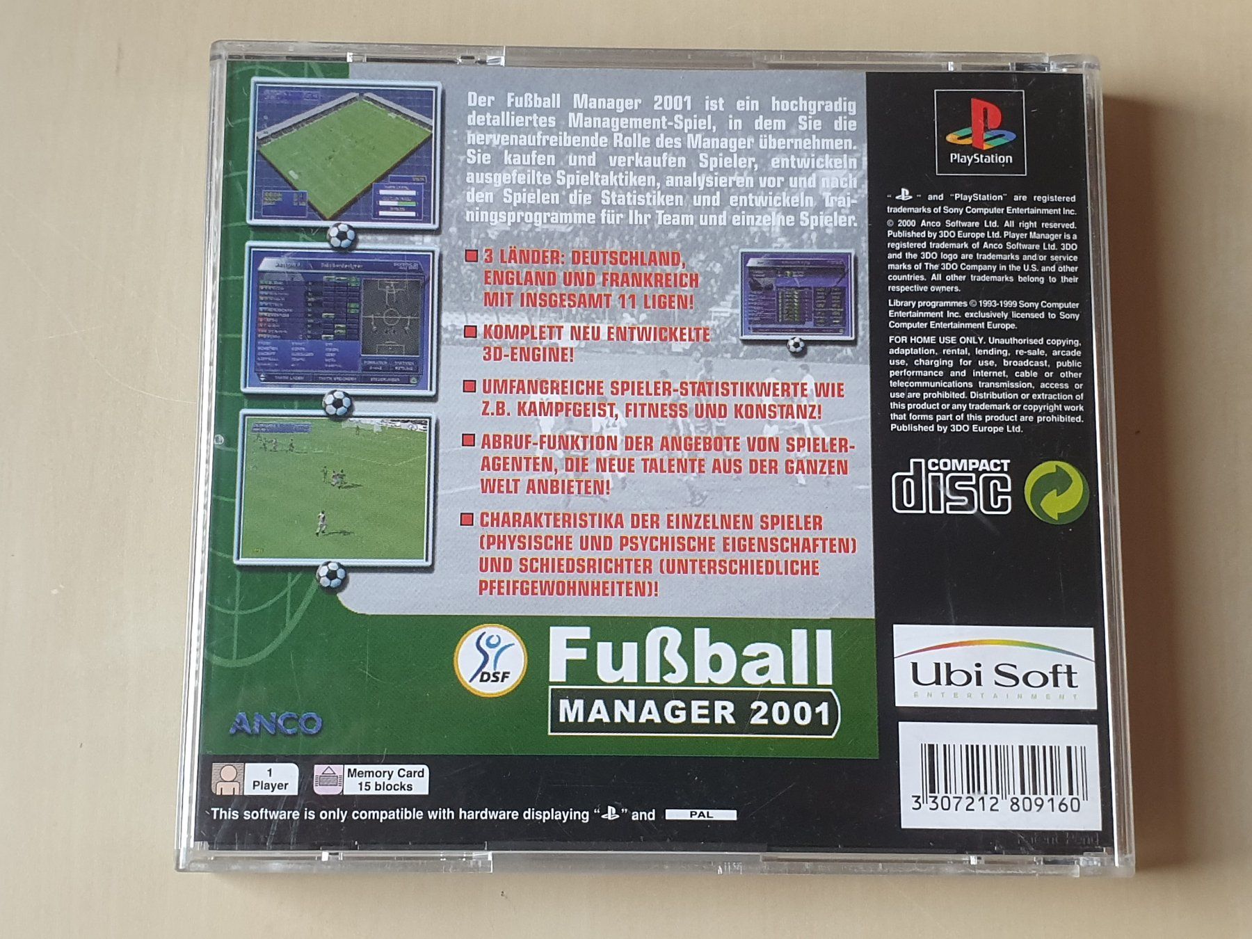 Sony Giochi: DSF Fussball Manager 2001 – Usato da Stansstad venduto da collectorsshop 1