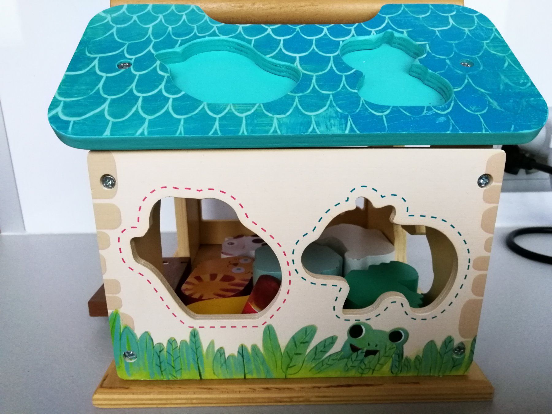 Vilac Giocattoli: Sortierbox Motorik Spiel "Stall mit Tieren" – Usato da Horn venduto da Corazon15 2