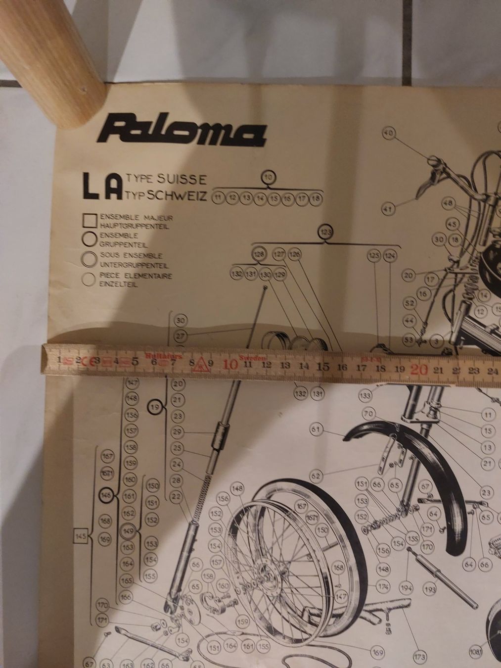 Sachs Ciclomotori: Plakat Poster Mofa Paloma Type Suisse – Usato da Schenkon venduto da Elbarto007 1