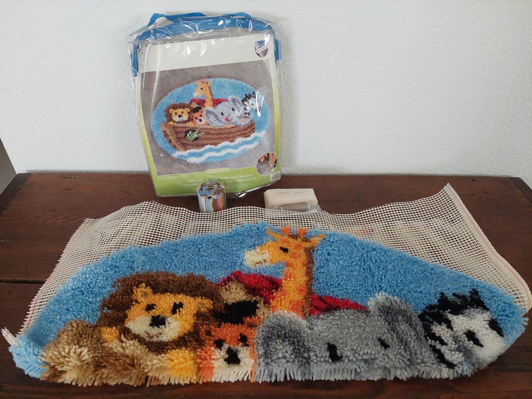 Teppiche: Kinderteppich geknüpft, Arche Noah, angefangen – Gebraucht aus Möhlin von Kecksli 1